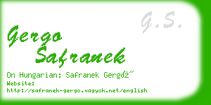 gergo safranek business card